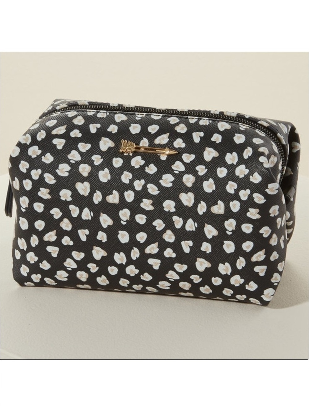 Stella & Dot Wild Heart Pouf Cosmetic Bag